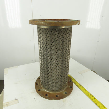Vibration Eliminator Stainless Steel Braided Hose W/Steel Fixed Flange 10"x26"