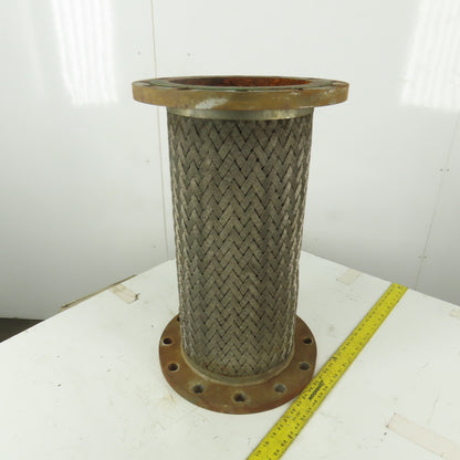 Vibration Eliminator Stainless Steel Braided Hose W/Steel Fixed Flange 10"x26"