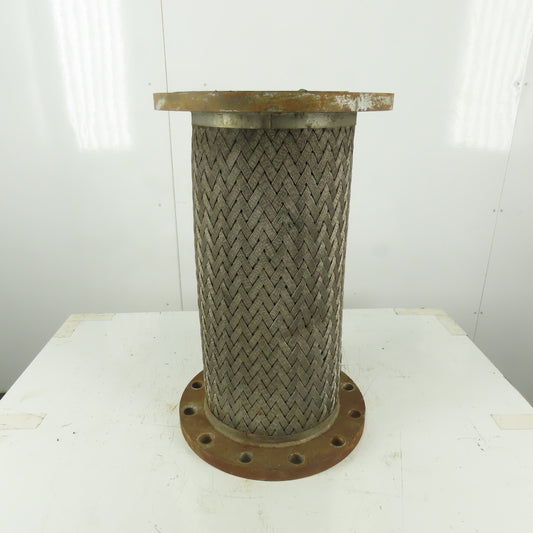 Vibration Eliminator Stainless Steel Braided Hose W/Steel Fixed Flange 10"x26"