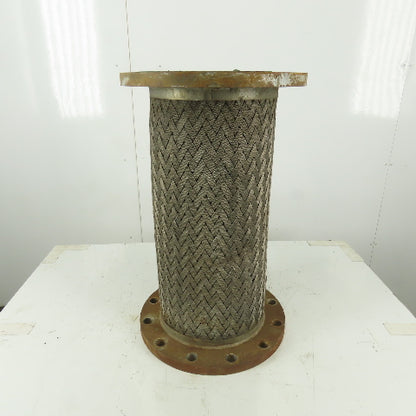 Vibration Eliminator Stainless Steel Braided Hose W/Steel Fixed Flange 10"x26"