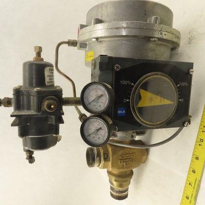 Dezurik 858305-3BAO-2EL Pneumatic 1-1/2" NPT Brass Single Seated Actuator Valve