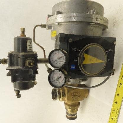 Dezurik 858305-3BAO-2EL Pneumatic 1-1/2" NPT Brass Single Seated Actuator Valve