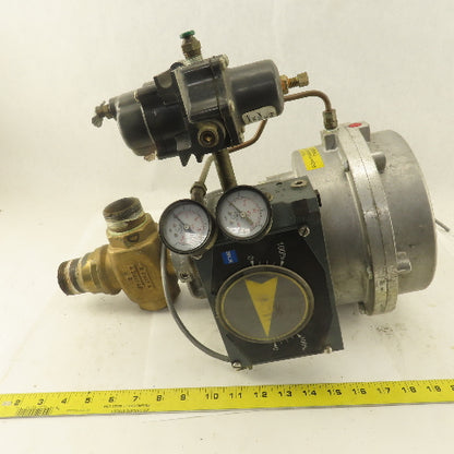 Dezurik 858305-3BAO-2EL Pneumatic 1-1/2" NPT Brass Single Seated Actuator Valve