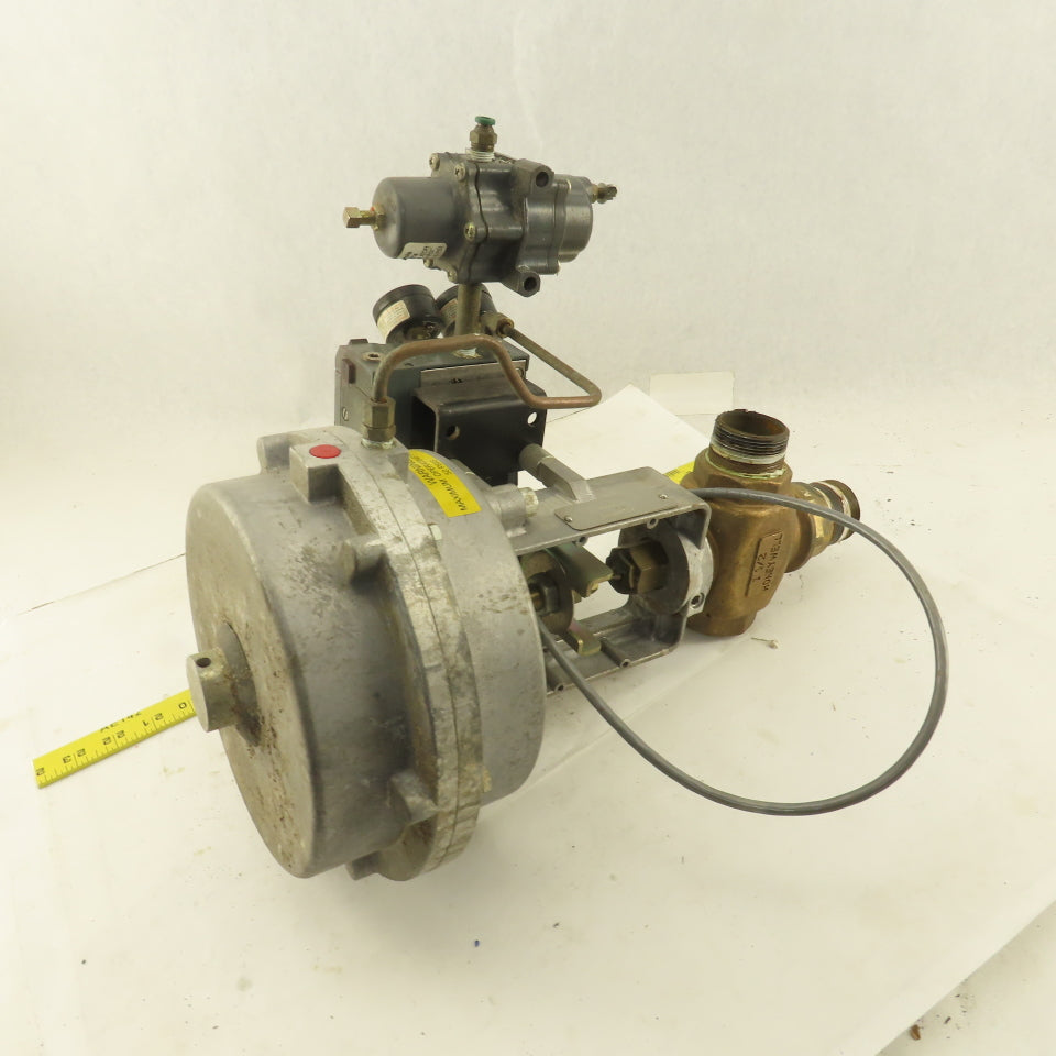 Dezurik 858305-3BAO-2EL Pneumatic 1-1/2" NPT Brass Single Seated Actuator Valve