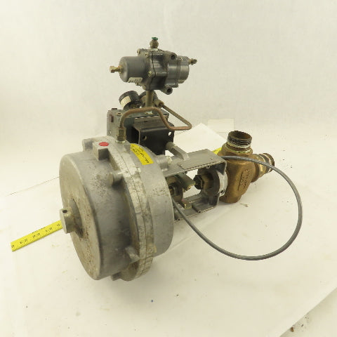 Dezurik 858305-3BAO-2EL Pneumatic 1-1/2" NPT Brass Single Seated Actuator Valve