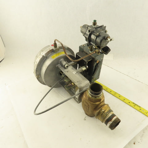 Dezurik 858305-3BAO-2EL Pneumatic 1-1/2" NPT Brass Single Seated Actuator Valve