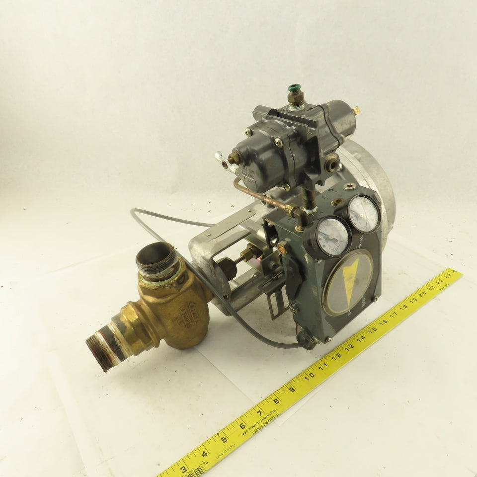 Dezurik 858305-3BAO-2EL Pneumatic 1-1/2" NPT Brass Single Seated Actuator Valve