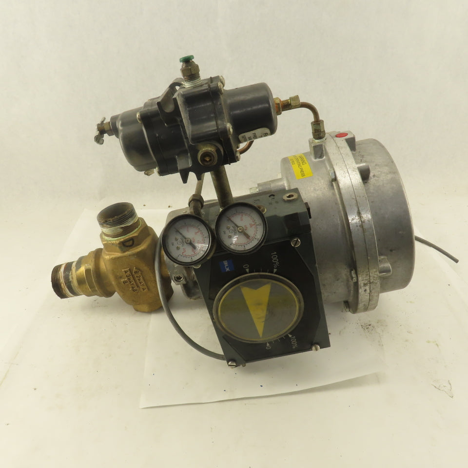 Dezurik 858305-3BAO-2EL Pneumatic 1-1/2" NPT Brass Single Seated Actuator Valve