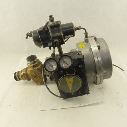 Dezurik 858305-3BAO-2EL Pneumatic 1-1/2" NPT Brass Single Seated Actuator Valve