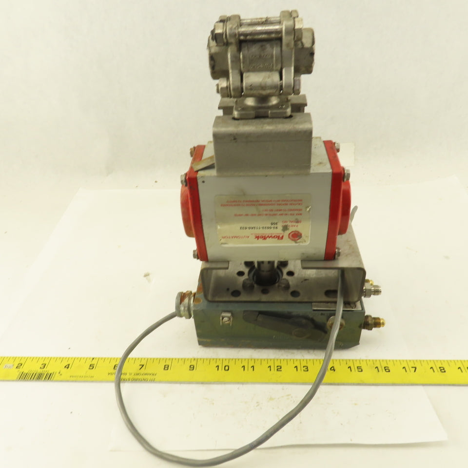 FlowTek 93-0633-113A0-532  1/2" NPT Ball Valve Actuator W/Pneumatic Positioner