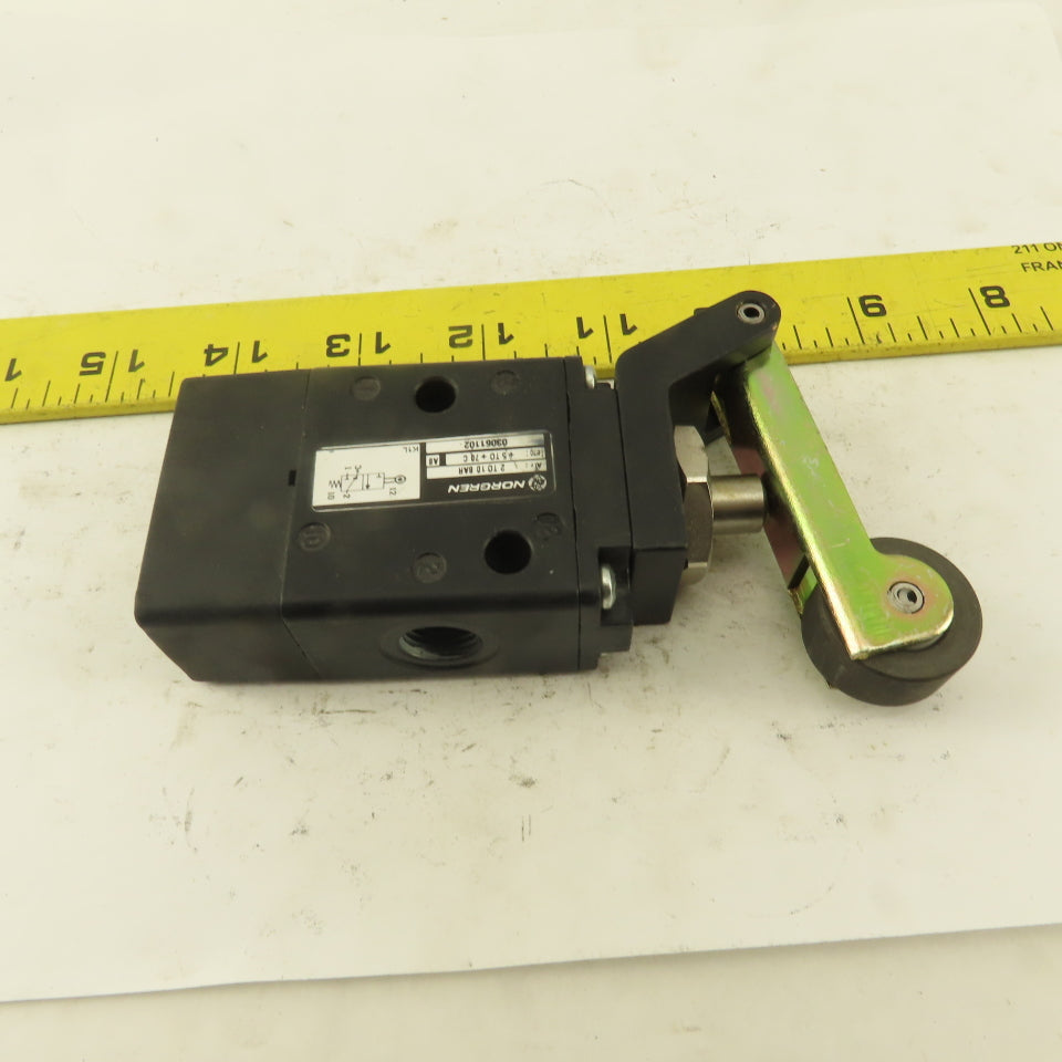 Norgren 03061102 3/2 Position Pneumatic Valve Roller Lever Actuator