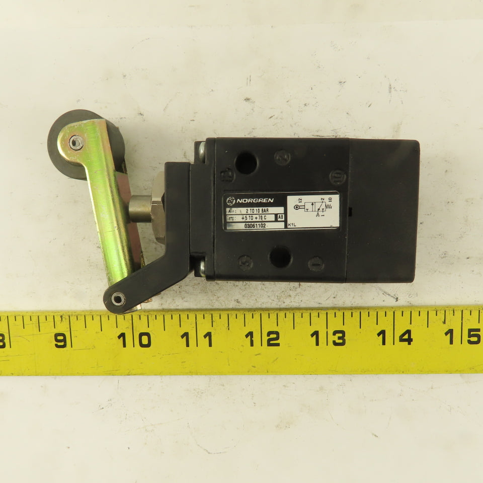 Norgren 03061102 3/2 Position Pneumatic Valve Roller Lever Actuator