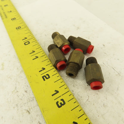 1/8" NPT x 1/4" Nylon Push To Connect Brass Straight Connector Lot Of 5