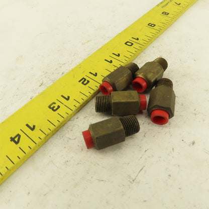 1/8" NPT x 1/4" Nylon Push To Connect Brass Straight Connector Lot Of 5