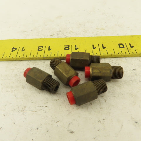 1/8" NPT x 1/4" Nylon Push To Connect Brass Straight Connector Lot Of 5