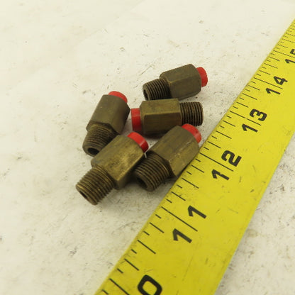 1/8" NPT x 1/4" Nylon Push To Connect Brass Straight Connector Lot Of 5