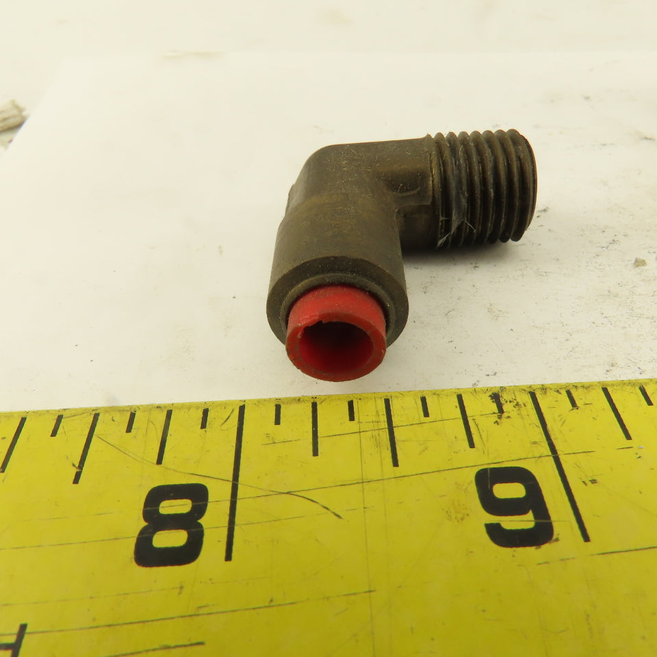 1/4" NPT x 1/4" Nylon Push To Connect Brass Elbow 90° Connector Lot Of 5