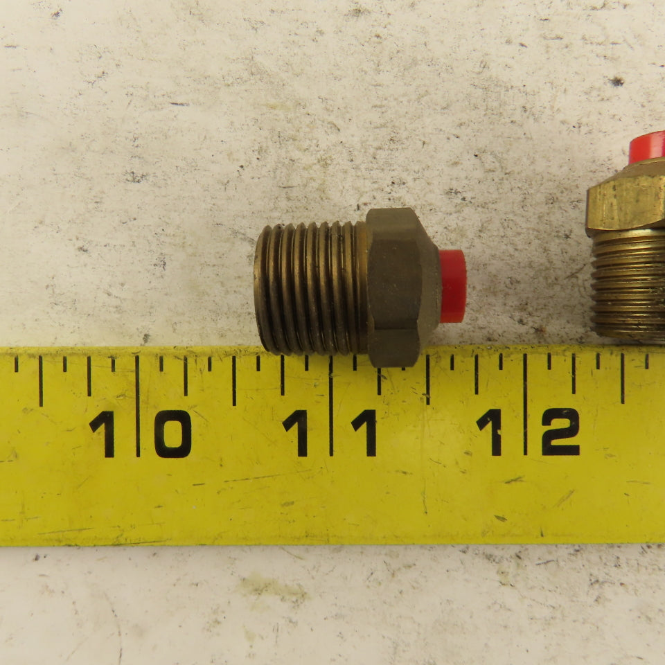 3/8" NPT x 1/4" Nylon Push To Connect Brass Straight Connector Lot Of 2