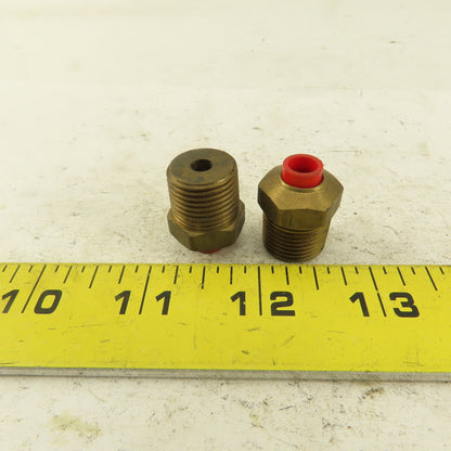 3/8" NPT x 1/4" Nylon Push To Connect Brass Straight Connector Lot Of 2