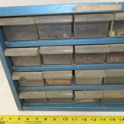 20 Drawer Plastic Storage Unit W/ Contents Electrical Resistors 500+ Pieces