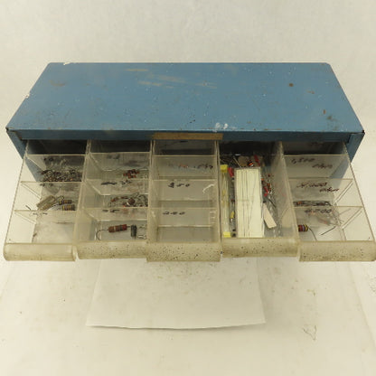 20 Drawer Plastic Storage Unit W/ Contents Electrical Resistors 500+ Pieces