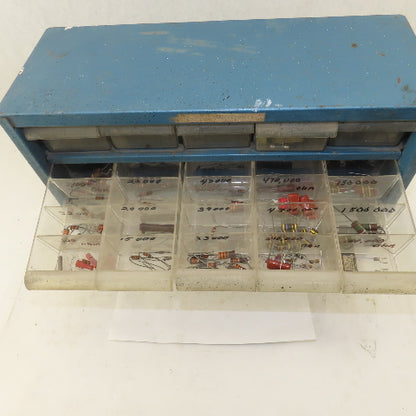 20 Drawer Plastic Storage Unit W/ Contents Electrical Resistors 500+ Pieces