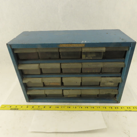 20 Drawer Plastic Storage Unit W/ Contents Electrical Resistors 500+ Pieces
