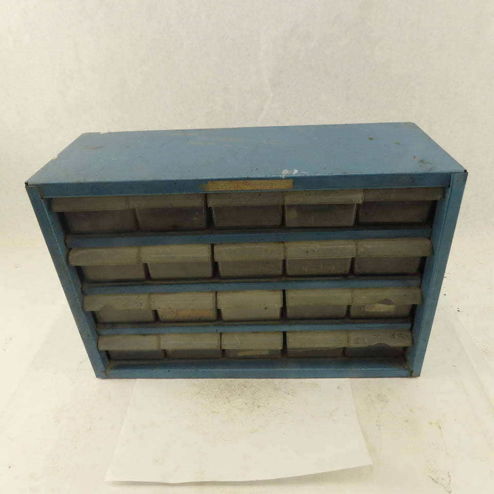 20 Drawer Plastic Storage Unit W/ Contents Electrical Resistors 500+ Pieces