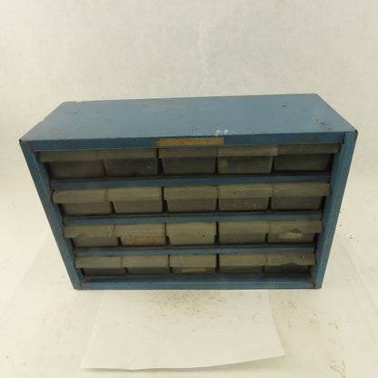 20 Drawer Plastic Storage Unit W/ Contents Electrical Resistors 500+ Pieces