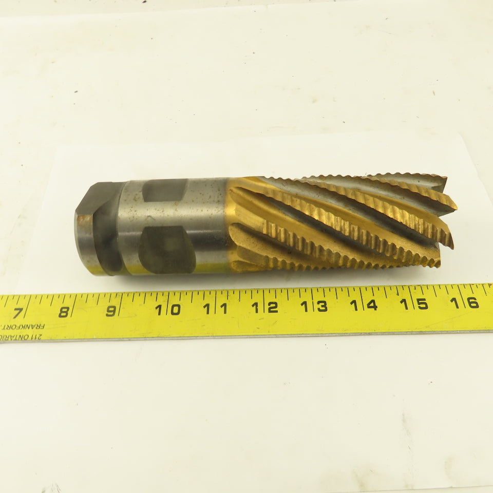 Niagara 2" Dia. 8 Flute Twist TiN Coated Roughing End Mill Positiv-Lok Shank