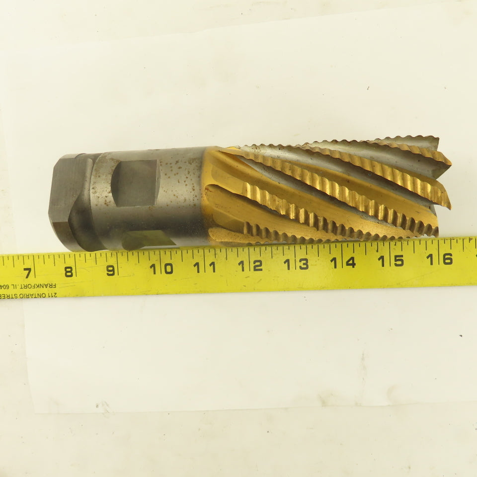 Niagara 2" Dia. 8 Flute Twist TiN Coated Roughing End Mill Positiv-Lok Shank