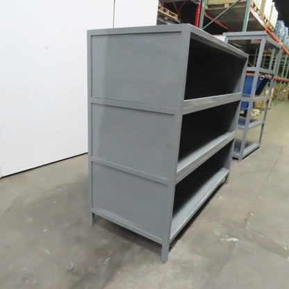 Industrial Heavy Gauge 3 Shelf Shelving Unit Tool Parts Storage 72-3/4x31-1/2x65