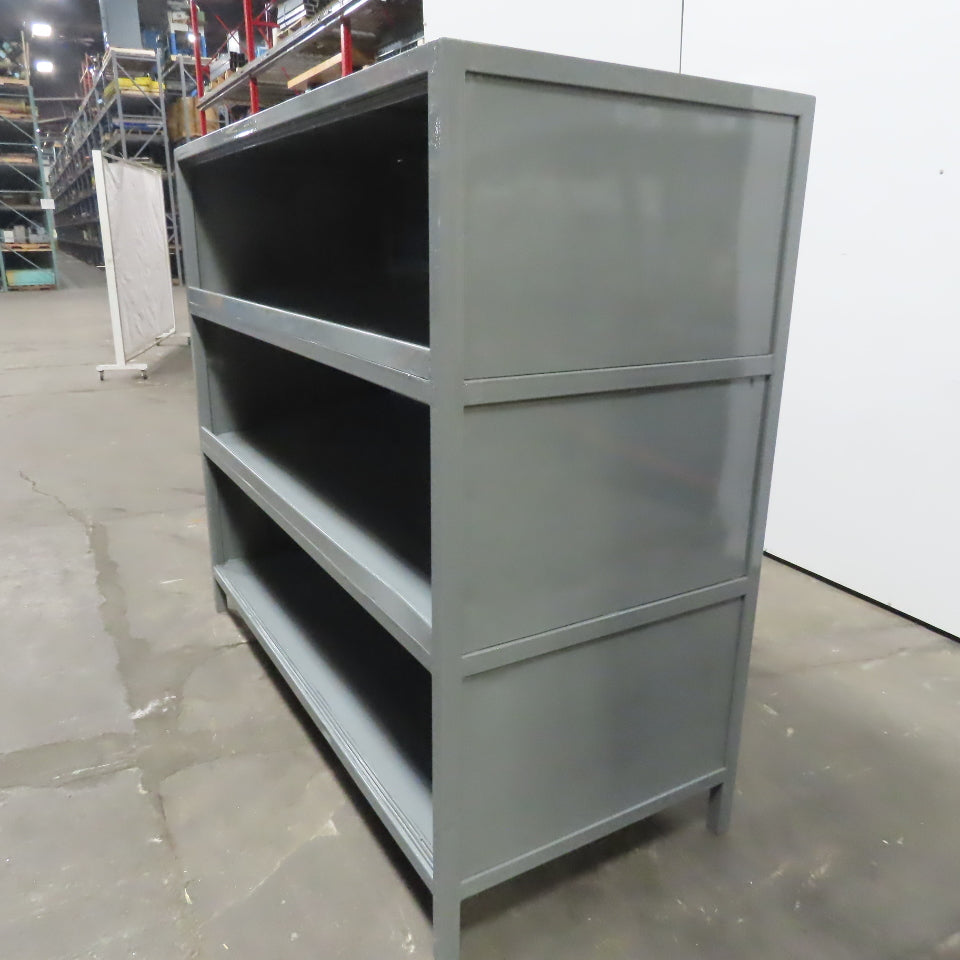 Industrial Heavy Gauge 3 Shelf Shelving Unit Tool Parts Storage 72-3/4x31-1/2x65
