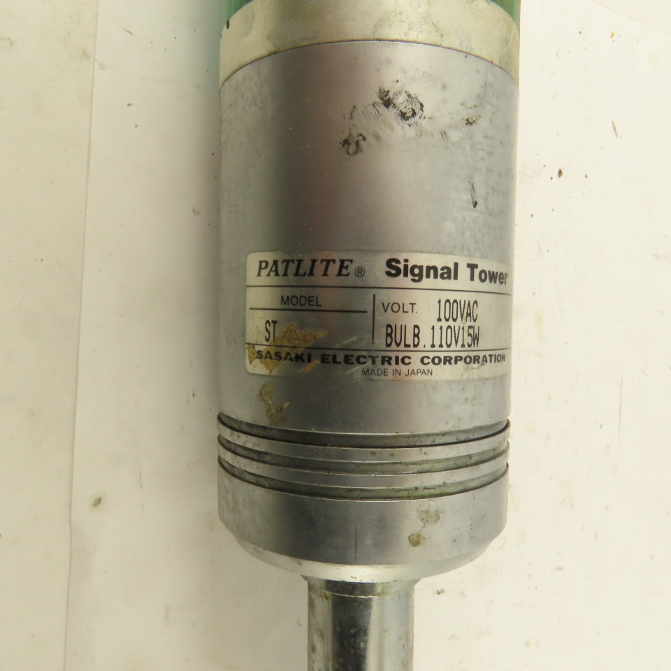 Sasaki ST Patlite 100V AC Signal Tower Red Amber Green 23" OAL