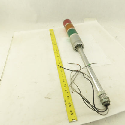 Sasaki ST Patlite 100V AC Signal Tower Red Amber Green 23" OAL