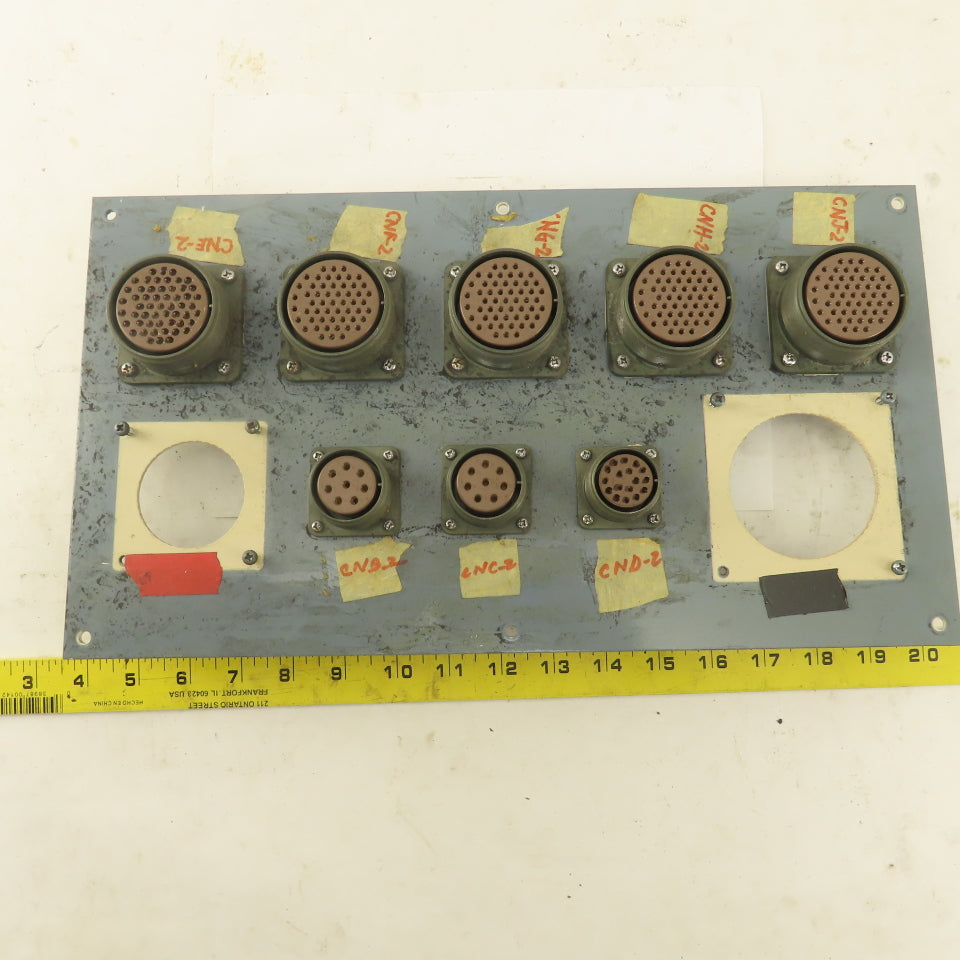ITT CA3102A32A-105 54 Pin Circular Base Connector Fanuc Robot Distribution Panel
