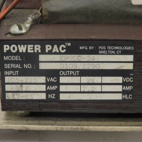 Power Pac Inc. EP9DD-24 105-125VAC 24VDC Output Power Supply
