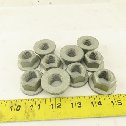 3/4"-16 Flange Self Locking Oblong Nut Zinc Coated Lot Of 10