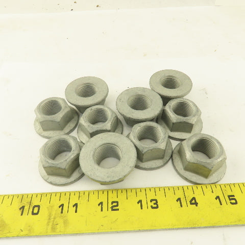 3/4"-16 Flange Self Locking Oblong Nut Zinc Coated Lot Of 10