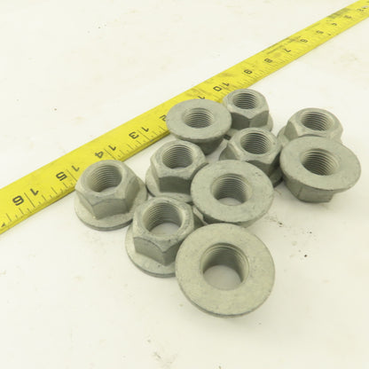3/4"-16 Flange Self Locking Oblong Nut Zinc Coated Lot Of 10