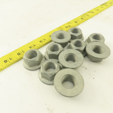3/4"-16 Flange Self Locking Oblong Nut Zinc Coated Lot Of 10