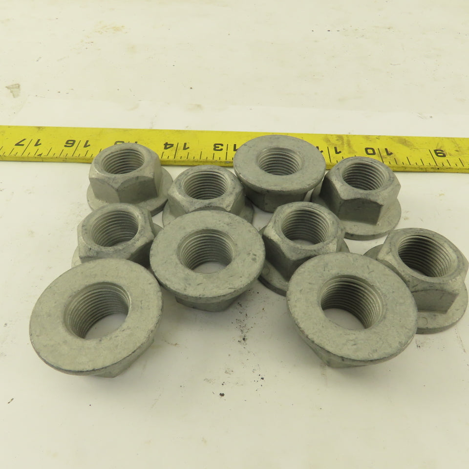 3/4"-16 Flange Self Locking Oblong Nut Zinc Coated Lot Of 10