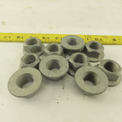 3/4"-16 Flange Self Locking Oblong Nut Zinc Coated Lot Of 10