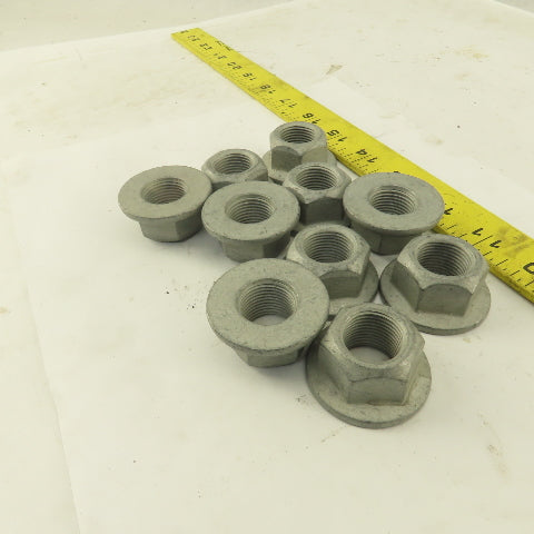 3/4"-16 Flange Self Locking Oblong Nut Zinc Coated Lot Of 10