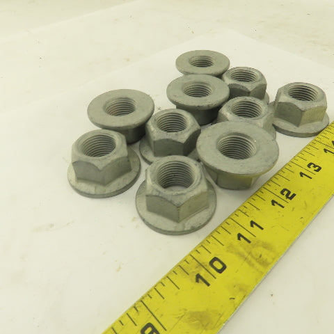 3/4"-16 Flange Self Locking Oblong Nut Zinc Coated Lot Of 10