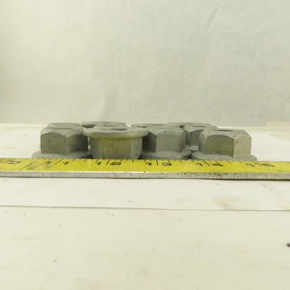 3/4"-16 Flange Self Locking Oblong Nut Zinc Coated Lot Of 10