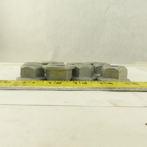3/4"-16 Flange Self Locking Oblong Nut Zinc Coated Lot Of 10