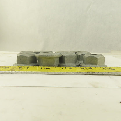 3/4"-16 Flange Self Locking Oblong Nut Zinc Coated Lot Of 10