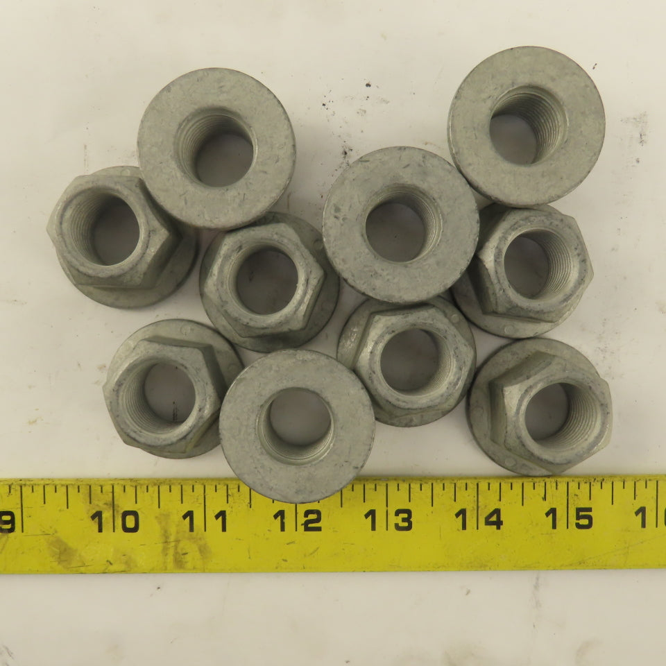 3/4"-16 Flange Self Locking Oblong Nut Zinc Coated Lot Of 10