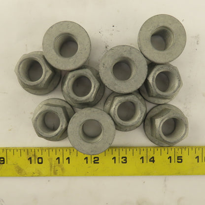 3/4"-16 Flange Self Locking Oblong Nut Zinc Coated Lot Of 10